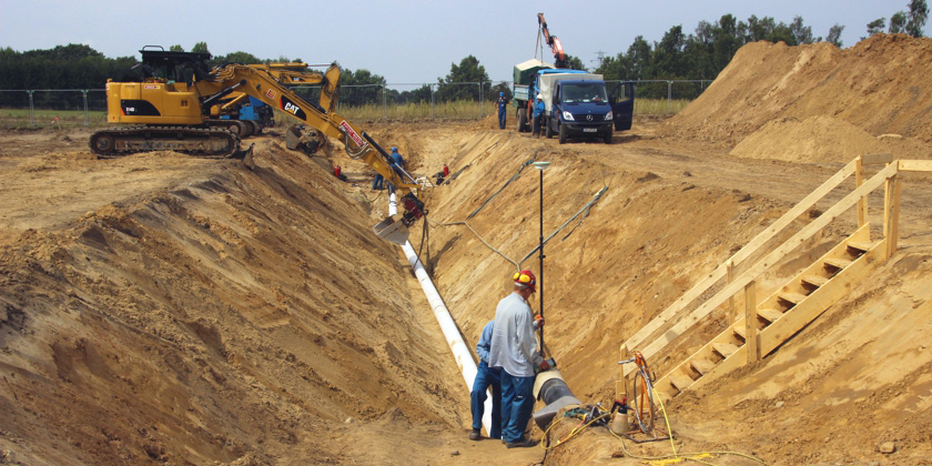 Tieferlegung der Pipeline im Rahmen des Neubaus der Umgehungsstraße bei Dibbersen